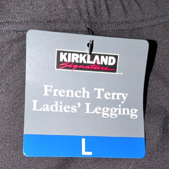 NWT Kirkland Signature Ladies’ French Terry Leggings‎ Black L - Picture 3 of 4